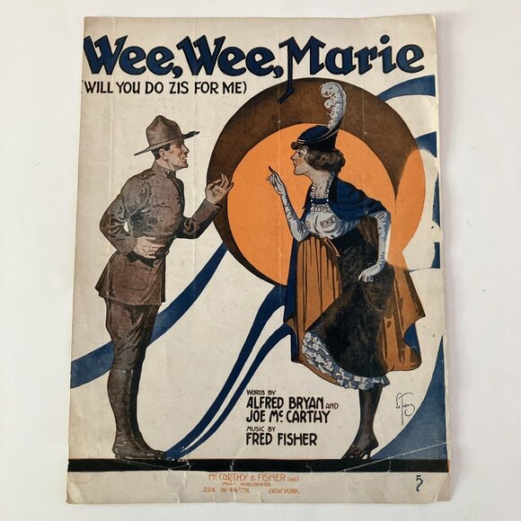 1910s 20s Vintage Sheet Music  Rudy Vallee Ziegfeld Follies Ramona WeeWee Marie - Picture 6 of 15